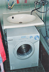установка и подключение стиральной машины под раковину